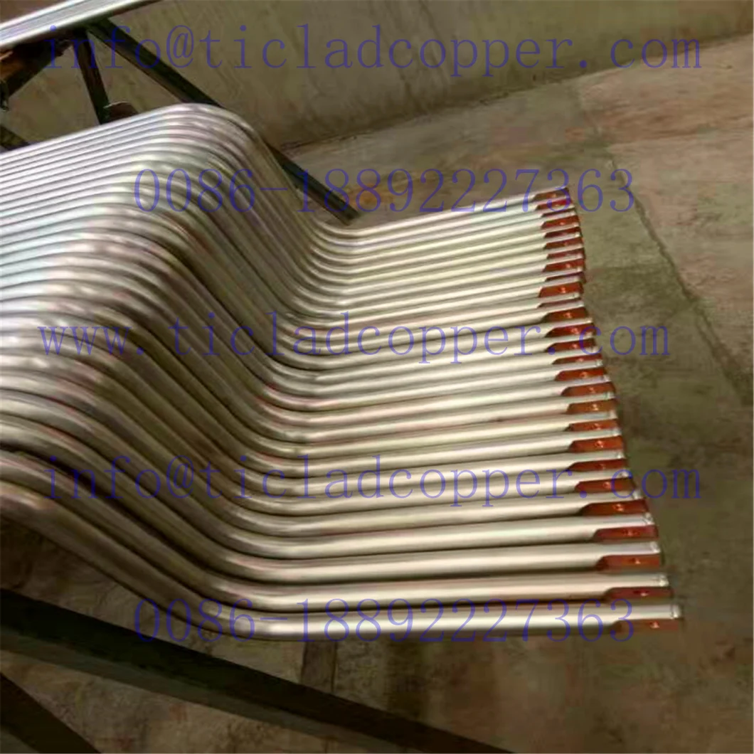 Gr2 Titanium Clad Copper Pipe/Tube Anode for Electroplating